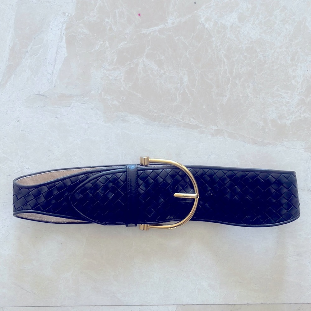 Bottega Veneta leather black belt